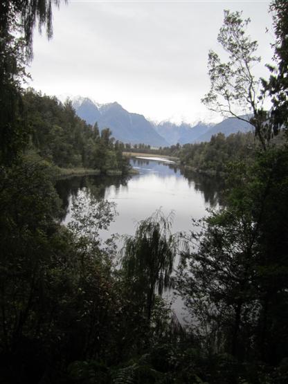 Lake Matheson from a viewing platform
