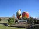 Cromwell. The first of many stops on the long journey from Queenstown to Kaikoura.No explanation whatsoever for the giant fruit sculpture